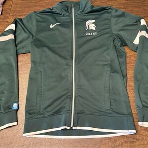Nike Elite XS Michigan State Full zip warm-up sweatshirt jacket Sz Extra Small